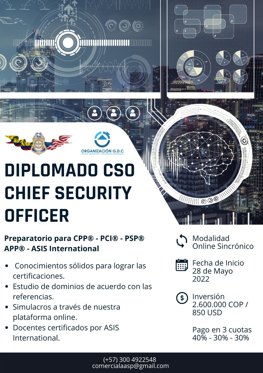 DIPLOMADO CSO CHIEF SECURITY OFFICER